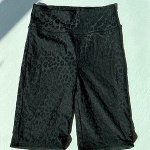 Leopard Print Biker Shorts